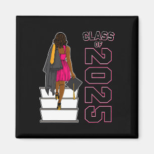 Aimant Afro-Américaine Noire Graduation Cl De