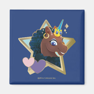 Aimant Afro Unicorn étoile magique