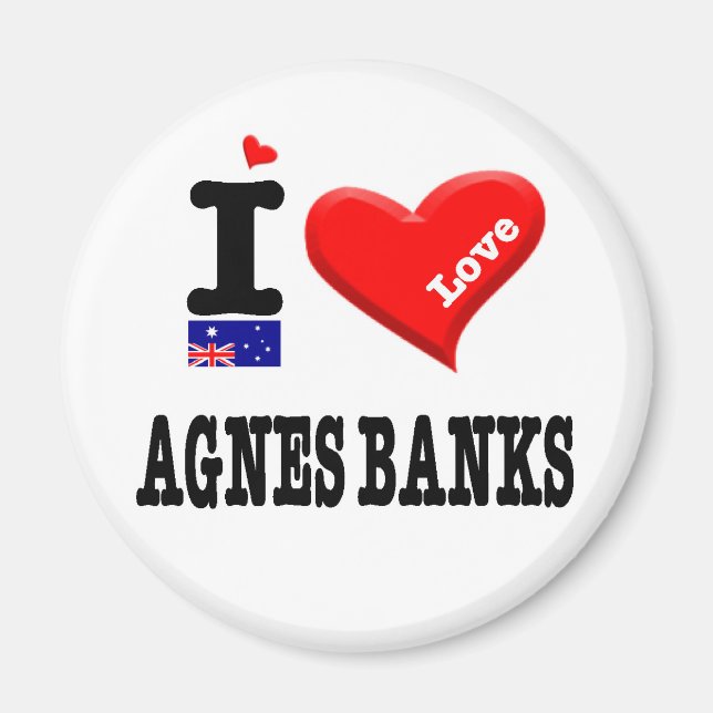 Aimant AGNES BANKS - I Love (Devant)