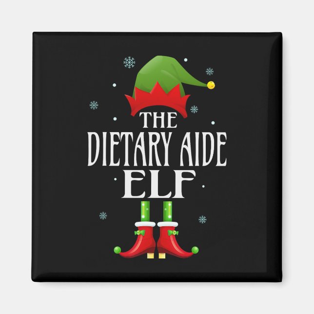 Aimant Aide alimentaire Elf Xmas drôle Famille correspond (Devant)