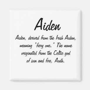 Aimant Aiden Name Signification
