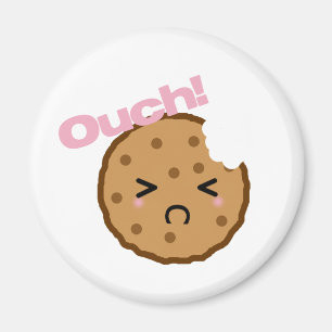 Aimant "Aïe ! "dit le biscuit de Kawaii