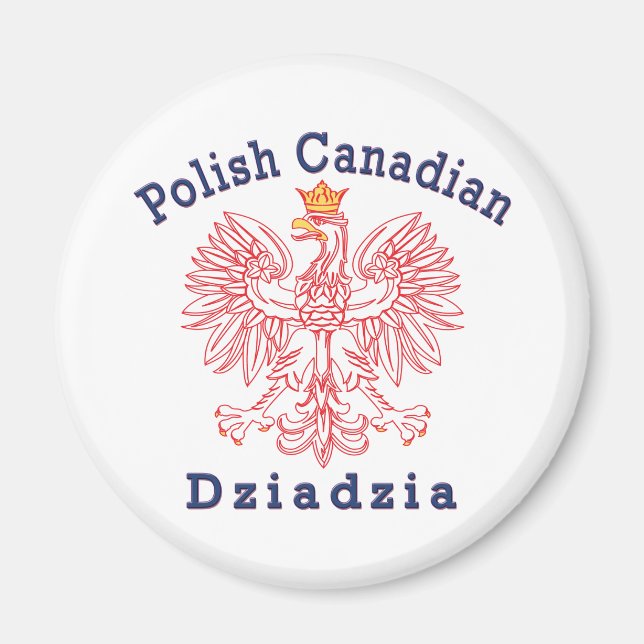 Aimant Aigle canadien polonais Dziadzia (Devant)