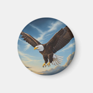 Aimant Aigle de Bald en vol