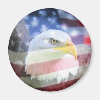 Aimant Aigle et drapeau des États-Unis