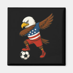 Aimant Aigle Ld drôle dabbing Usa Soccer - Usa Flag Socce