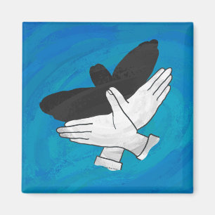 Aimant Aigle Ombre Sur Bleu