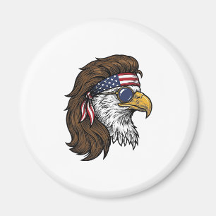 Aimant Aigle patriotique Mullet Gravure vintage vecteur D