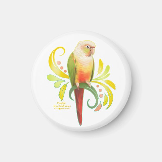 Aimant Aiguille verte Joue Conure (Devant)