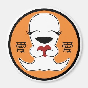 Aimant Aimant, joli fantôme d'anime, symbole japonais de