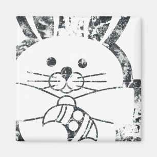 Aimant Aimant, Lapin de Pâques Grunge Mignon, Personnalis
