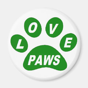 Aimant Aimer les pattes sur les pattes Green