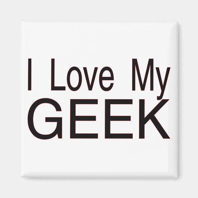 Aimant Aimer mon Geek (Devant)
