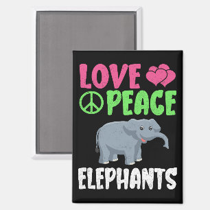 Aimant Aimer Paix Eléphants Cute Zoo Animaux Eléphants