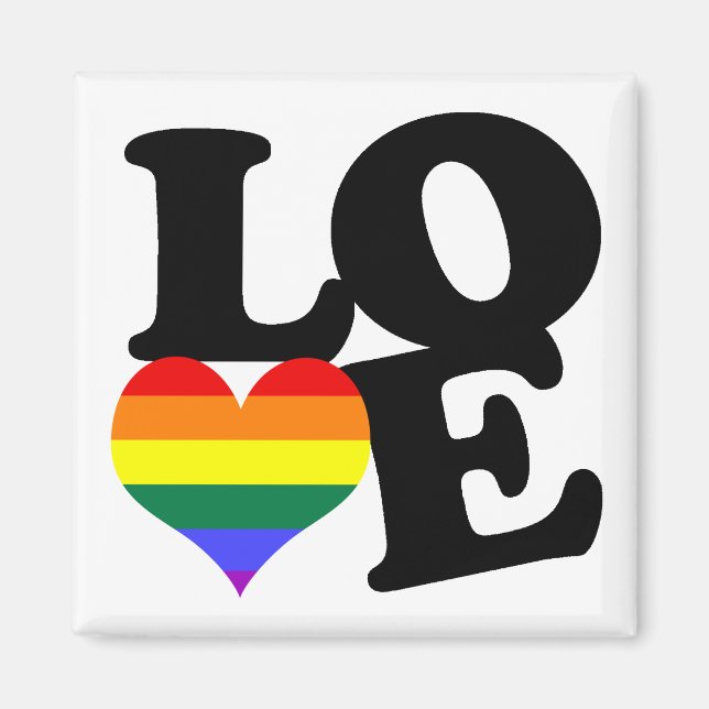Aimant Aimer Rainbow Pride (Devant)
