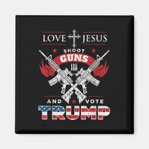 Aimant Aimez Jésus. Fusillade. Et Vote du drapeau Trump 2