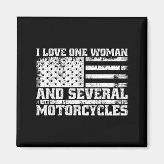 Aimant Aimez une femme et plusieurs motos drôle de motard