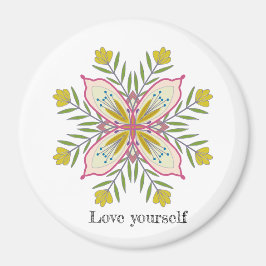 Aimant Aimez-vous Mandala Floral