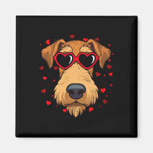 Aimant Airedale Terrier Valentine Coeur Cute Amoureux de 