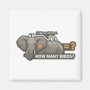 Aimant Ajout d'éléphant et d'oiseaux