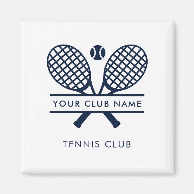 Aimant Ajouter Un Nom De Club Équipe De Tennis Toute Coul (Devant)