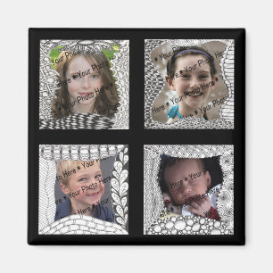 Aimant Ajouter vos photos 4 Collage photo