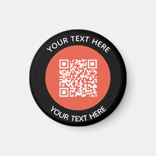 Aimant Ajouter votre propre ronde QR Code texte Analyse M