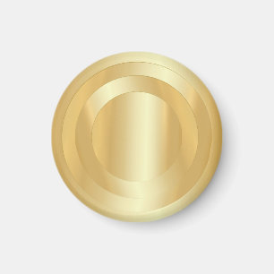 Aimant Ajouter votre texte personnalisé Gold Look Glamou