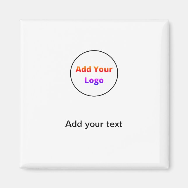 Aimant ajouter votre texte simple minimum personnalisé aj (Devant)