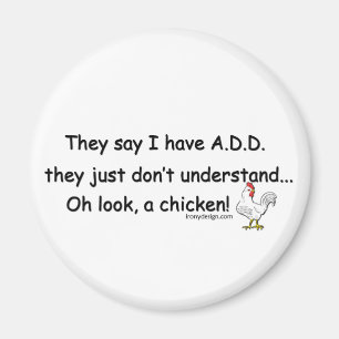 Aimant AJOUTEZ l'humour de poulet