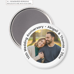 Aimant Ajoutez votre propre photo de couple pour vos 10 a