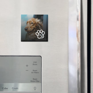 Aimant Ajoutez Votre Propre Photo Monogramme Chiens Anima