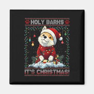 Aimant Akita Arbre de Noël Lumières Amoureux des chiens