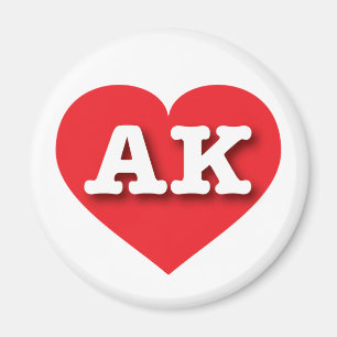 Aimant Alaska Red Heart - J'aime AK
