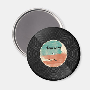 Aimant Album musical Retro Vinyl Record