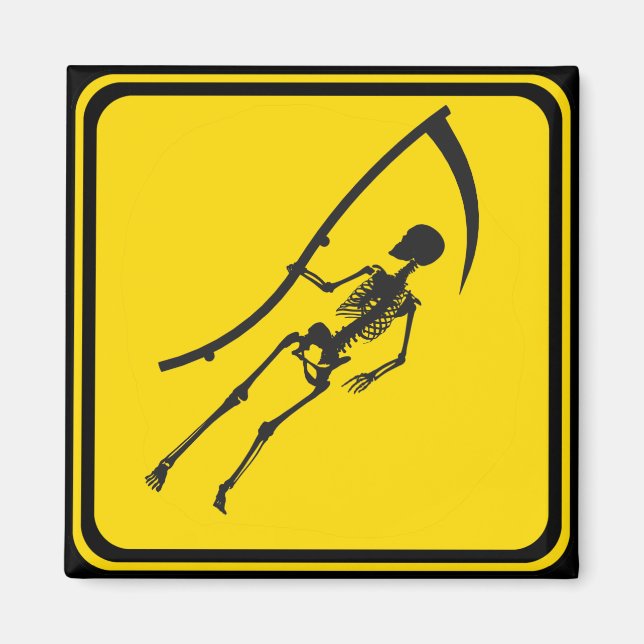 Aimant Alerte : Skeleton devant ! (Devant)