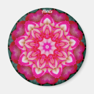 Aimant ALEXIS ~ Rose miniature personnalisé Fractal ~
