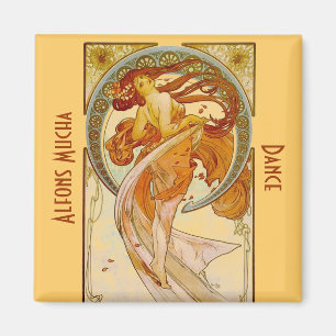 Aimant Alfons Mucha Danse Vintage Imprimer Magazine