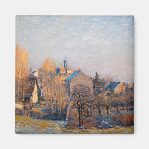 Aimant Alfred Sisley - Matinée glaciale à Louveciennes