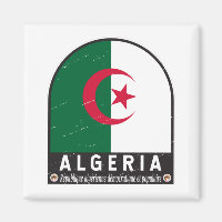 Algérie - Emblème du drapeau Vintage
