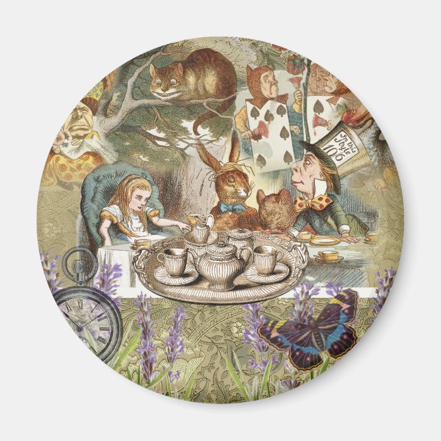 Aimant Alice Adventures in Wonderland Mad Tea Party (Devant)