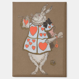 Aimant Alice au Pays des Merveilles Lapin Blanc Héraut Vi