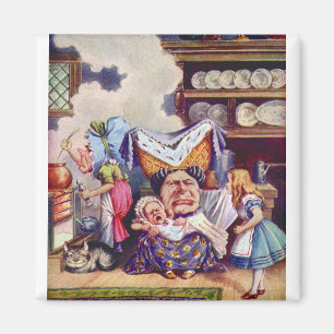 Aimant Alice dans la cuisine avec le bébé de duchesse e