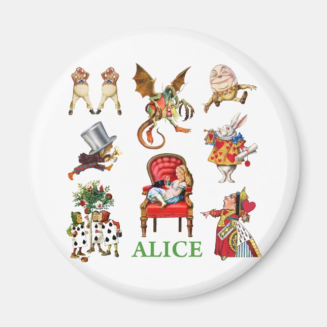 Aimant Alice et ses amis au pays des merveilles (Devant)