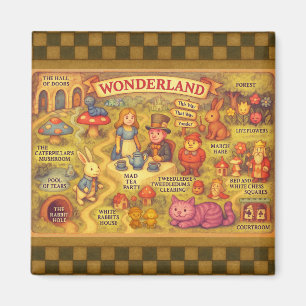 Aimant Alice Fantaisiste Aventures dans la Carte de Wonde