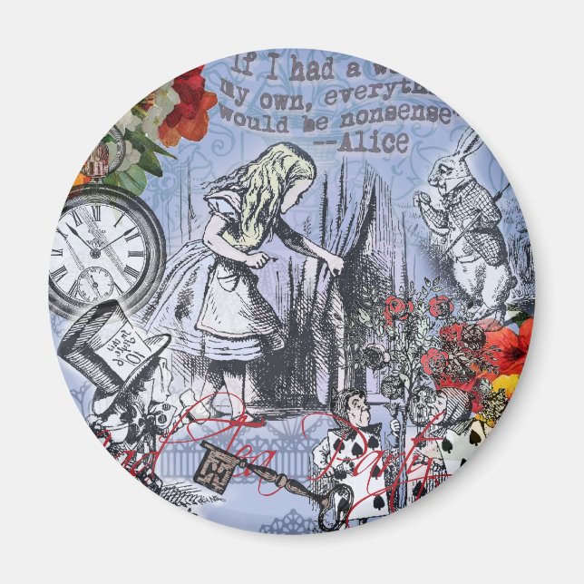 Aimant Alice nonsense rideau merveilleux - Bleu (Devant)