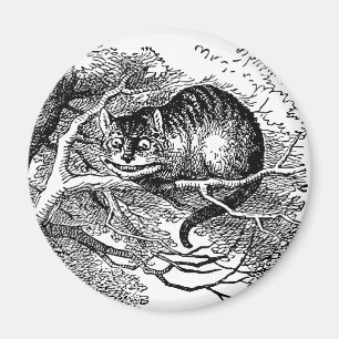 Aimant Alice vintage au pays des merveilles, Cheshire Cat