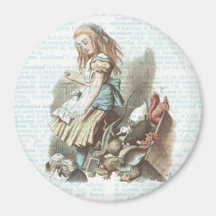 Aimant Alice Wonderland préfère l'art de la page Vintage 