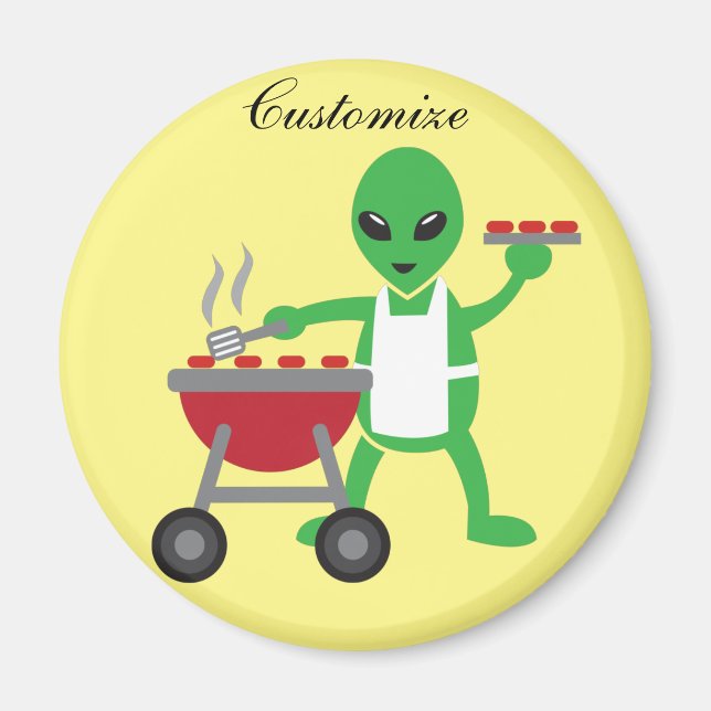 Aimant Alien Barbeque Cookout Thunder_Cove (Devant)