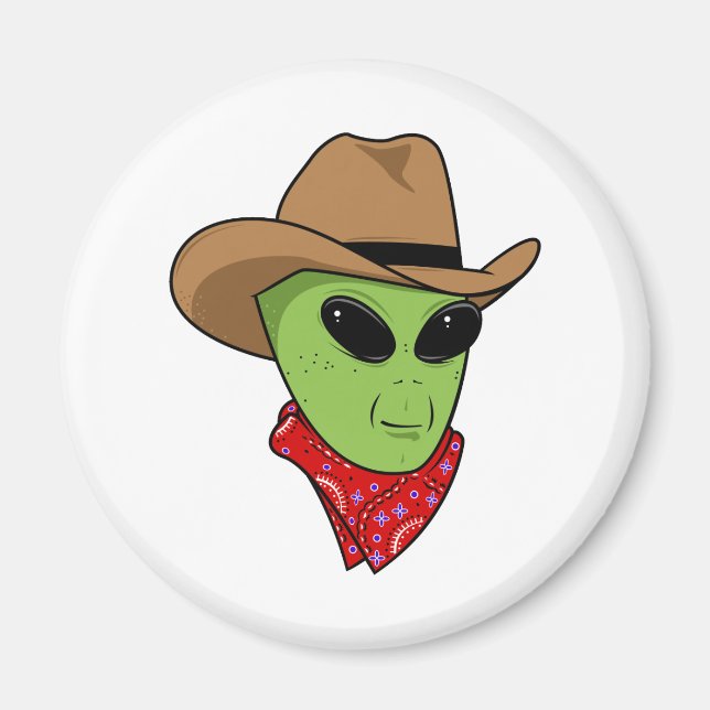 Aimant Alien Cowboy (Devant)